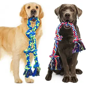Dog Rope Toys for Large and Medium Aggressive Chewers, 2 Pack Heavy Duty Dog Rope Toy for Large Breed, Indestructible Dog Chew Toys, Tug of War Dog Toy, 100% Cotton Teeth Cleaning