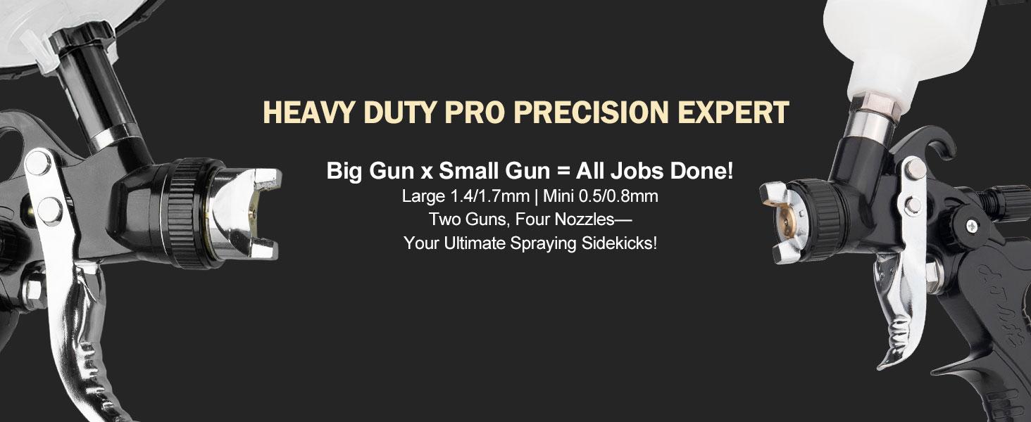 HVLP Air Spray Gun Kits, 2Pcs Automotive Paint Gun, 650ml Disposable Paint Cup & Air Regulator for Car, Primer, Topcoat & Touch-Up, Furniture, House Painting High-Pressure Aluminum mode hv lps prayer detail 4