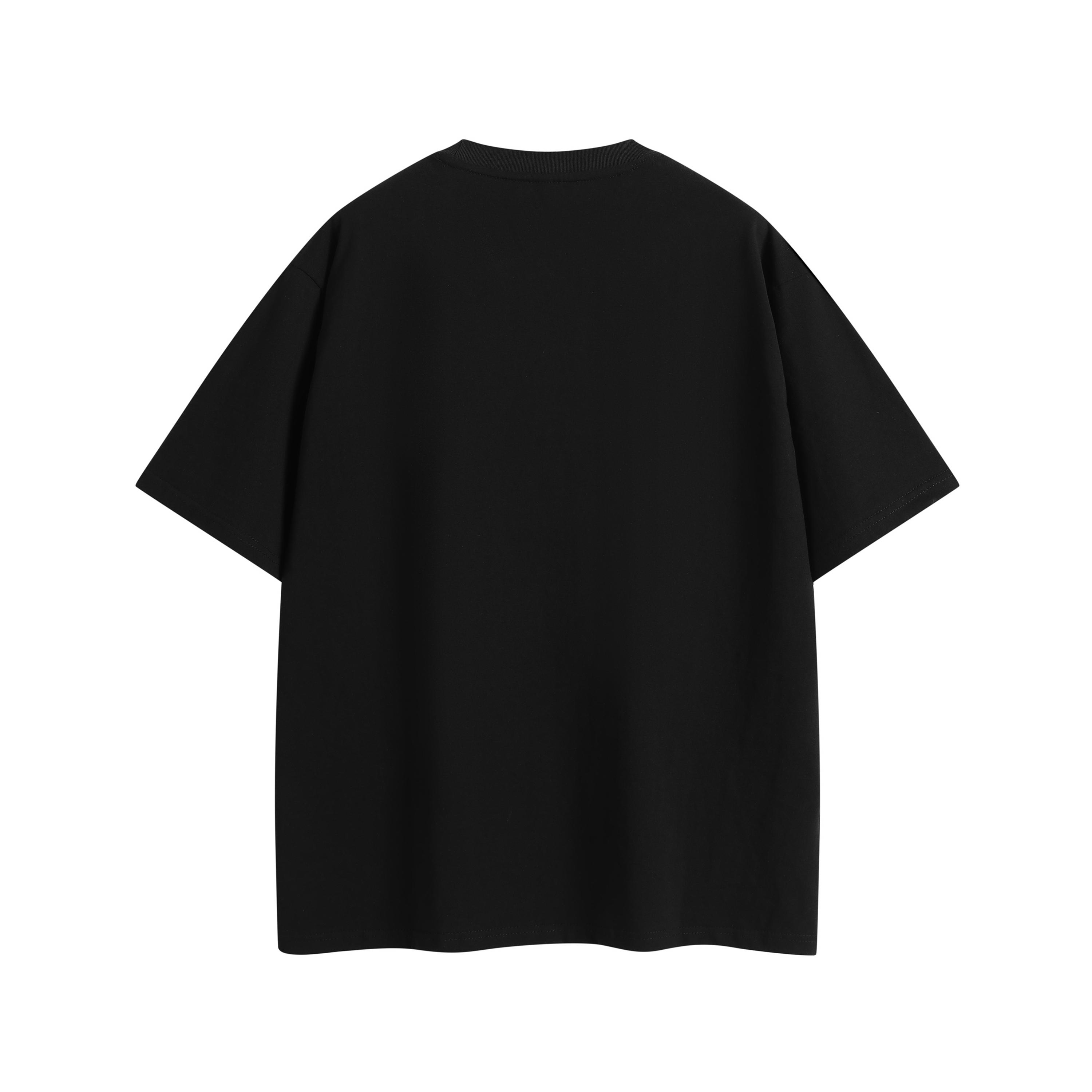 Unisex summer solid-color short-sleeve T-shirt made of pure cotton, relaxed drop-shoulder fit, moisture-wicking and breathable, skin-friendly and comfortable.