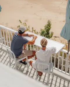 Deck Railing Bar Table - Adjustable Aluminum Rail-Mounted Outdoor Table for Dining & Entertaining