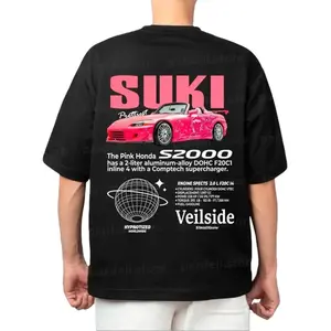 Suki S2000 Honda T-Shirt Fast Furious Car T-Shirt Graphic Casual Crew Neck Short Sleeve Cotton Multi-Function Gift for Him - Menswear