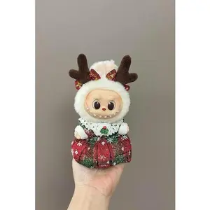 Labubu Reindeer Outfit (Red/White/Green) - Clothing for Labubu