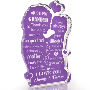 Acrylic Desktop Ornament, Acrylic Desktop Decoration, Grandma Gift, Gift for Grandma, Great Grandma Gift, Gifts for Grandma from Granddaughter, Gigi Gifts for Grandma, Acrylic Photo Plaque, Acrylic Plaque Sign