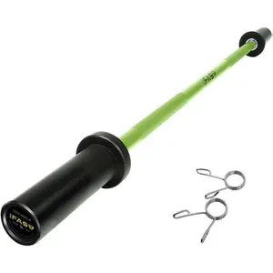 Olympic Barbell Bar 4FT Solid Chrome Barbell with Bearing, 7.2FT Home Gym 2" Weightlifting Bar, 400lbs/1200lbs Weight Capacity