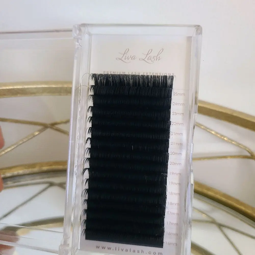 Volume Eyelash Extensions, 16-25mm Length, CC Curl, 0.05 Thickness