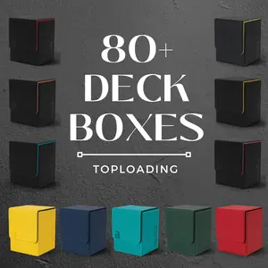 Vault X Toploading Deck Box 80+  with Detachable Lid & Card divider included inside - Colorful Boxes with Various Designs, Ideal for Decks
