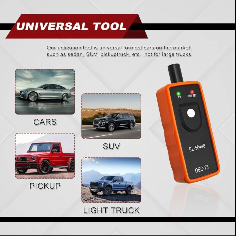 General Automotive TPMS Reset Tool, EL-50448 Tire Pressure Monitoring System Relearn Tool, 315/433 MHz Compatible with GM/Opel Vehicles - Battery NOT Included