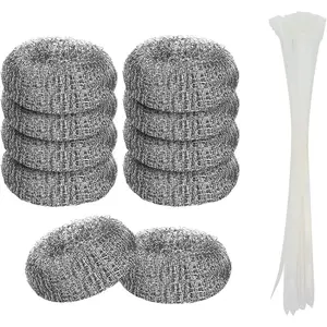 Lint  10 count Lint  Laundry Mesh Washer Hose Filter Hose Screen Filter Catcher with 10 count  Ties Sink Drain Hose Filter Catcher for Washing Machine Hose