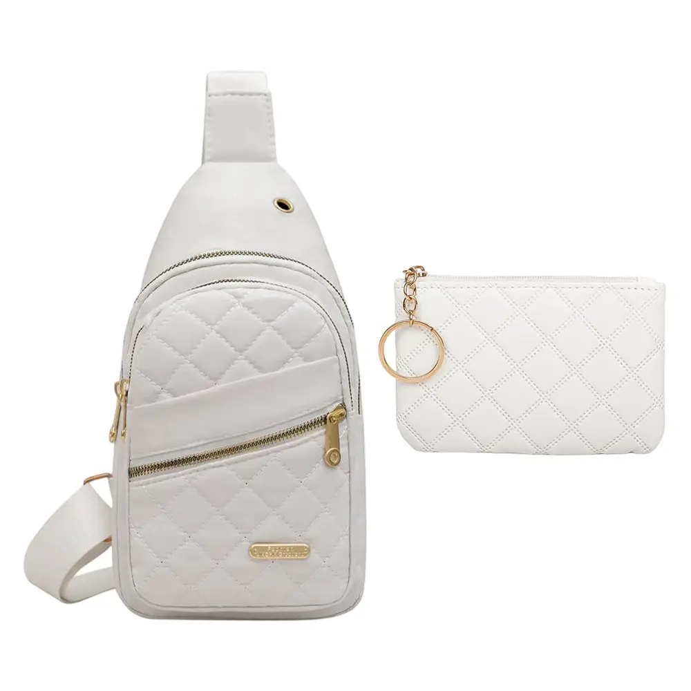 Women's Adjustable Nylon Fabric Diagonal Sling Chest Bag with 1 Coin Purse, Lightweight Design, Hands-Free Carry, Adjustable Shoulder Straps, Easy Organization, Suitable for Daily Use & Travel