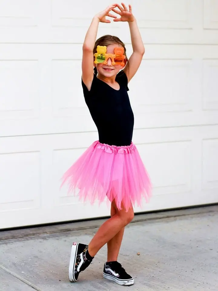 Neon Pink Fairy Costume Pixie Tutu Skirt for Kids, Adults, Plus