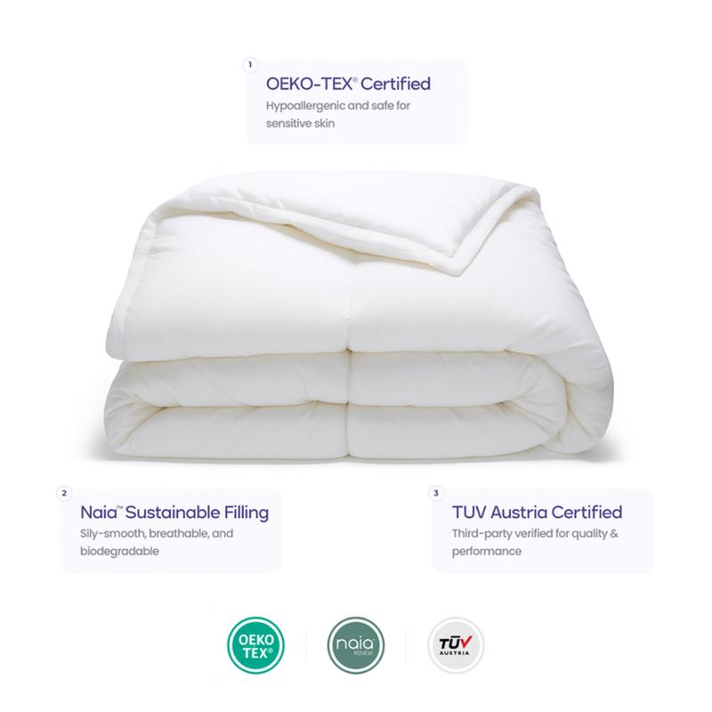 Mellow Sleep | Dual-Layer Temperature Control Comforter - Super Fluffy Duvet, Lightweight & Breathable, Dual-Layer Design, OEKO-Tex Certified, Hypoallergenic, Machine Washable, Twin/Full/Queen/King Sizes