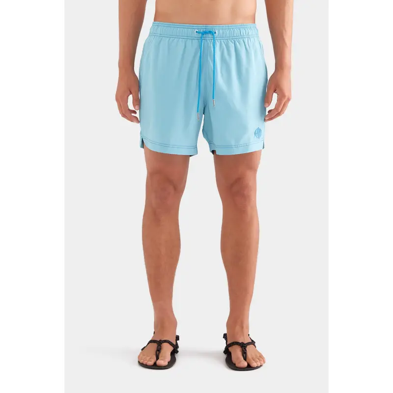 Solid Stretch Swim Short - Aqua Blue