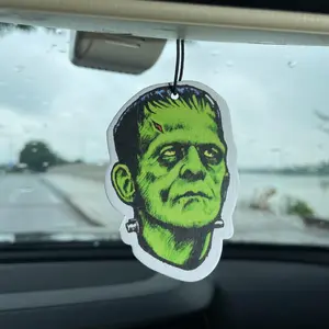 Cartoon Car Air Freshener Ornament, Car Rear-view Mirror Decorative Hanging Fragrance Tablet, Car Interior Decoration Accessories, Car Interior Diffusers