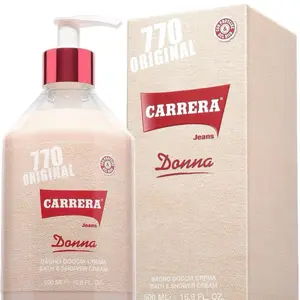 Carrera Jeans 770 Original Bath and Shower Cream for Women, Silky Smooth Skin, 16.9 Fl Oz (1)