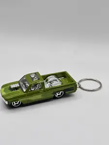 1:64 Diecast Pocket Wheels Key Chain Green Custom 72 Chevy Luv Brand New