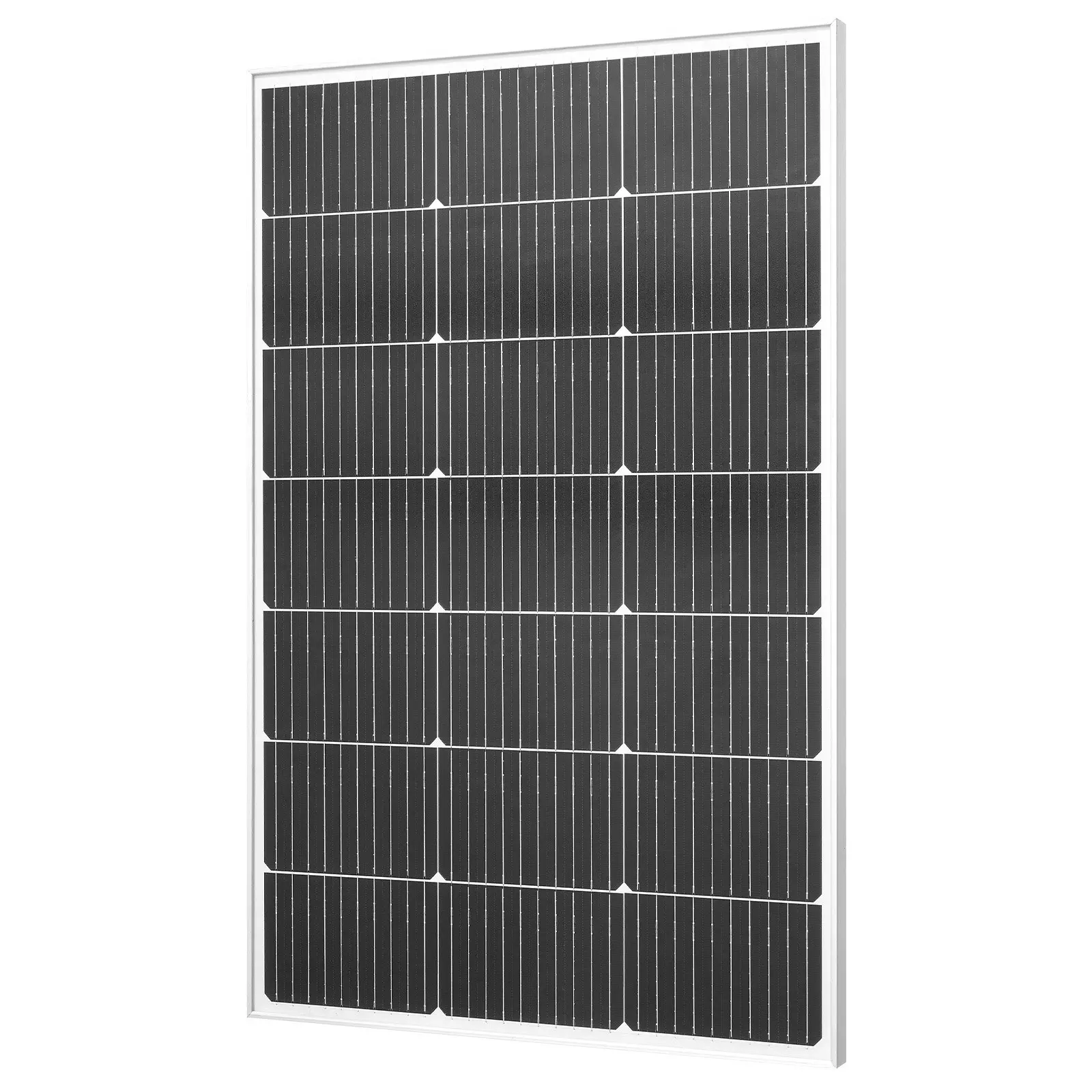 VEVOR 100W Monocrystalline Solar Panel, 23% High-Efficiency Mono PV Module with Tempered Glass, Stable MC4 Output, Aluminum Frame, IP65 Rated Waterproof, 10.4 lbs for Boat, RV Off-Grid Users & Flat Rooftops, Rv/Boat/Roofs