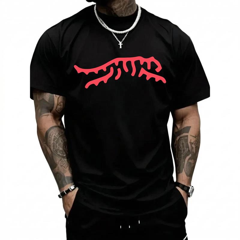 Funny Sun Day Red On A Black T-Shirt Casual Basic Tee Menswear graphic tee men's t shirts trendy t-shirts Shortsleeve