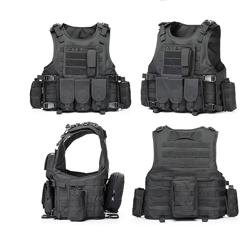 MOLLE Plate Carrier Vest, Breathable Tactical Gear Equipment with a Quick-Release System and Fast Size Adjust for AR Tactical Accessories