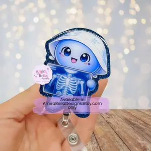 Xray Tech Glove Doll Badge Reel, Retractable Healthcare Accessory