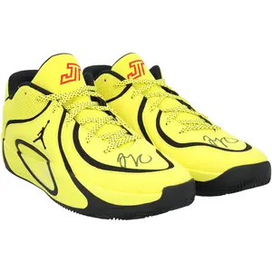 Jayson Tatum Boston Celtics Autographed Jordan Tatum 4 Yellow Size 12 Basketball Shoe - Fanatics Authentic Certified