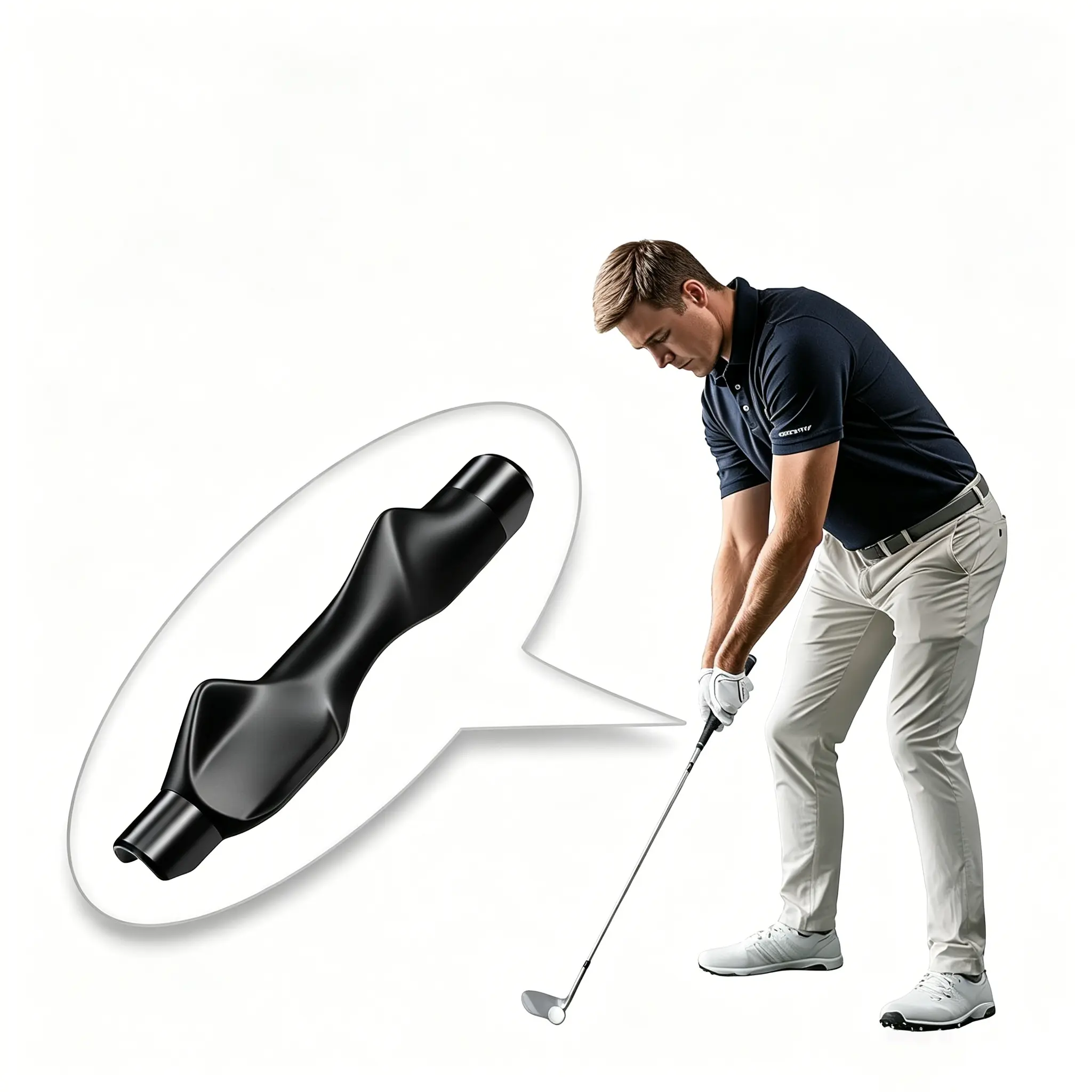Golf Grip Trainer, Grip Trainer for Golf Clubs - Right Hand Golf Training Aid with Ergonomic Design, Corrects Golf Grip Posture and Improves Swing Accuracy