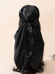 Women's Solid Color Velvet Scarf, Casual Soft Breathable Fashion Scarf for Daily Wear, Multifunctional Versatile Scarf for Women & Girls, Fashion Hair Scarves