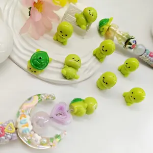 5pcs Bright Resin Turtle Beads, DIY Jewelry Making, Phone Chain Charms, Diy With Charms, Party Gifts, Home Car Decor, Contemporary Style