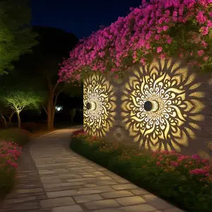 Solar Powered Outdoor Wall Light, LED Solar Garden Lantern, Waterproof Design, Rechargeable Lithium Battery, Ideal for Festivals & Events