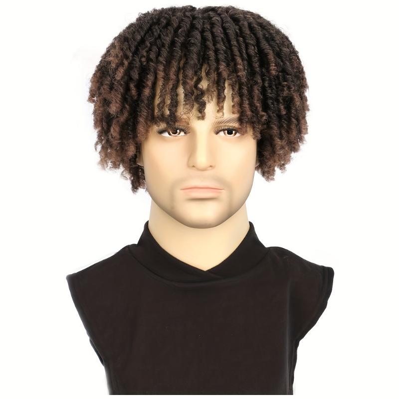 6 Inch Synthetic Dreadlock Topper with Clip In Braided Hair Half Wigs Short Dreadlocks Hair Pieces Toupee Afro Hair for Women And Men