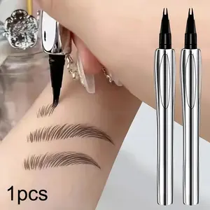 Waterproof Eyebrow Pencil, Natural Eyebrow Pencil, 1 Count Long-Lasting Eyebrow Pen with Brow Styling Brush, Eyebrow Makeup Tool, Cosmetic Makeup Accessories