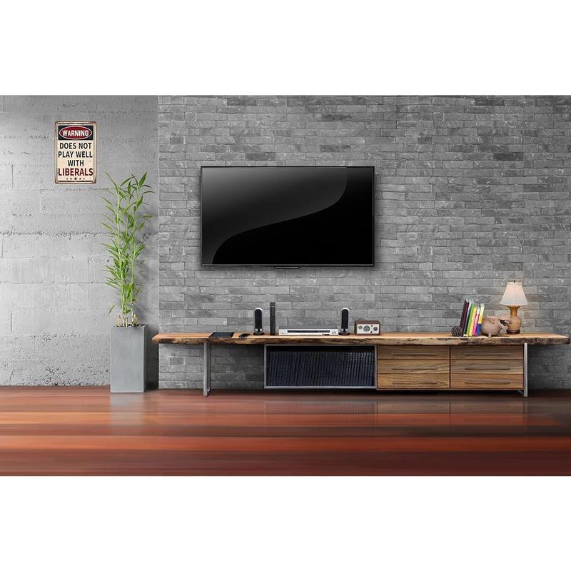 Funny Retro Metal Tin Sign - Warning Does Not Play Well with Liberals - for Plaque Poster Cafe Bar Wall Art Sign Gift Decorative Sign