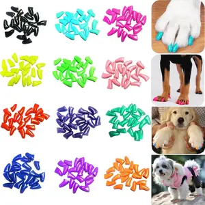 120pcs Dog Nail Caps| Dog Claw Covers Dog Nail Covers with Adhesives Glue and Applicators(XXL)  Cat  Nail  Caps