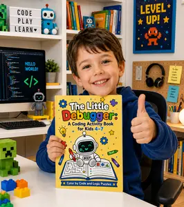 The Little Debugger Coding Activity Book for Kids 4-7 | Logic Puzzles Color by Code