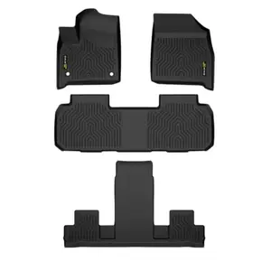 G-PLUS All-Weather TPE Floor Mats Fits 18-24 Chevy Traverse 7-Seat, Odorless 3D Custom Waterproof Full Set Car Rubber Liners
