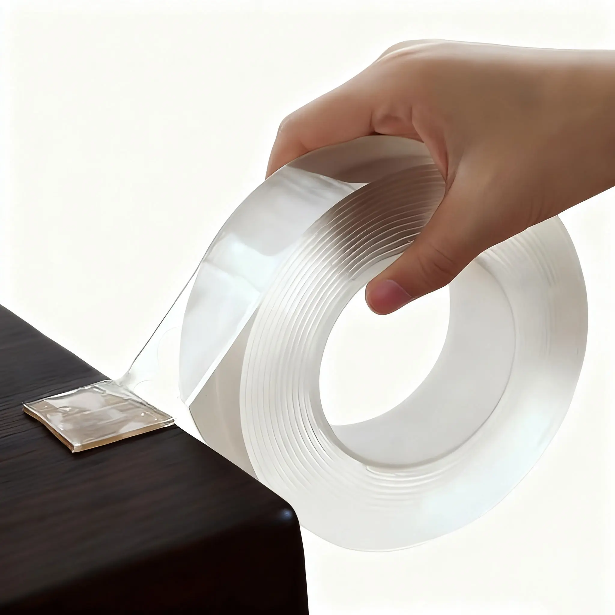 Ultra-strong Double Sided Adhesive,Nano Tape Transparent Reusable Waterproof Tapes Heat Resistance Bathroom Home Decoration-9.85FT High Temperature Resistant