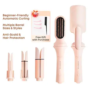 Hair Curler Beginner Friendly 28mm Automatic Hair Curler with Full Bonus Accessory Kit, 32/40mm Barrels Waver Straightener Comb Clips Included, Anti-Scald Negative Ion Ceramic Curling Wand for Easy Home Waves