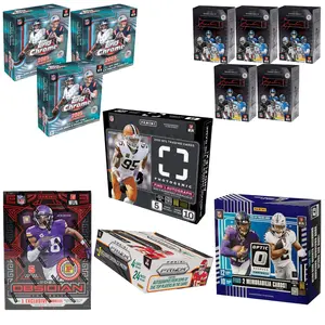 PYT BREAK #534 (x12 BOXES) - 2025 Photogenic HOBBY, 2023 Obsidian Football HOBBY International, 2025 Optic HOBBY Preferred, 2025 Prizm Football Retail Box, (x3) 2025 Topps Chrome Football MEGAS, (x5) 2025 Signature Class Blasters - Sports Trading Cards