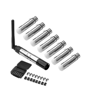 VEVOR DMX Wireless Receiver, 7 Receivers 1 Transmitter, 2.4G ISM Band, 656 ft Transmission Range, with Bag and Adapter, Wireless Stage Lighting Control, for LED Stage Party DJ Bar Lighting, Black