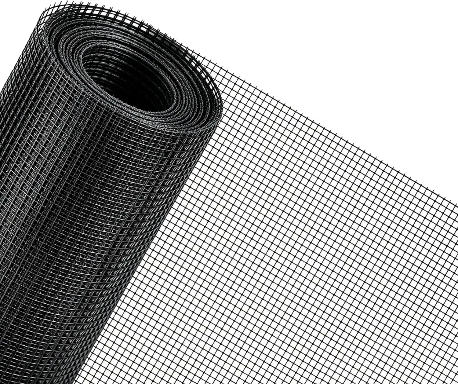 Sturdy 48x102 in DIY Adjustable Pet-Proof Window Screen Replacement, Breathable Mesh Anti-Mosquito Screen for Porch, Sliding Doors, Outdoor Kitchen, Fence, Garden (Black)