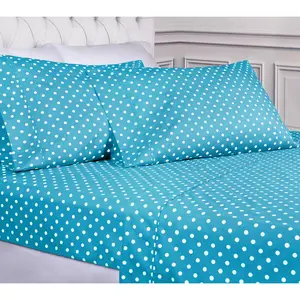 Superior 600 Thread Count Cotton Blend Polka Dot Sheets, Twin