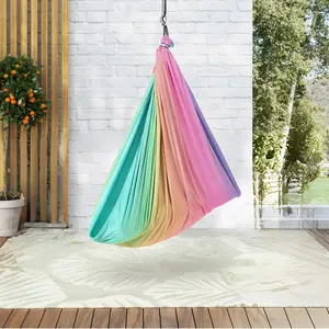 Calming Sensory Hammock Swing – Dual-Layer Indoor/Outdoor Therapy Chair – Deep Pressure Relief – 360° Swivel, Heavy Duty, Supports 300 lbs – Size: 1.5*1.4m – Dopamine Colors