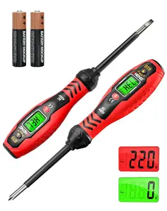Voltage Tester with Screwdriver Electrical Tester Tool Non Contact Voltage Detector Dual Range AC 11V/30V-1000V,Live/Null Wire Electric Tester with LCD Display,Buzzer Alarm,Breakpoint Finder