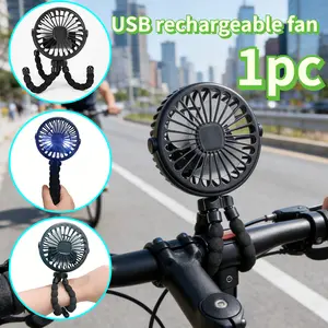 3-Speed Octopus Handheld Fan | 500mAh Battery | Flexible Tripod & Warm LED Light | Multi-Scene Cooling Solution