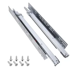 Premium 15-Inch Undermount Full Extension Slides, 6-Way Adjustable, Cold Rolled Steel, 120 lb Capacity