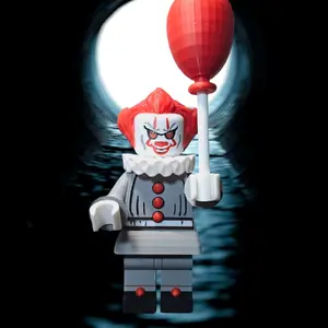 HUGE 3D Printed Pennywise Minifigure - Big Brick Minifig - Great Gift for Fans