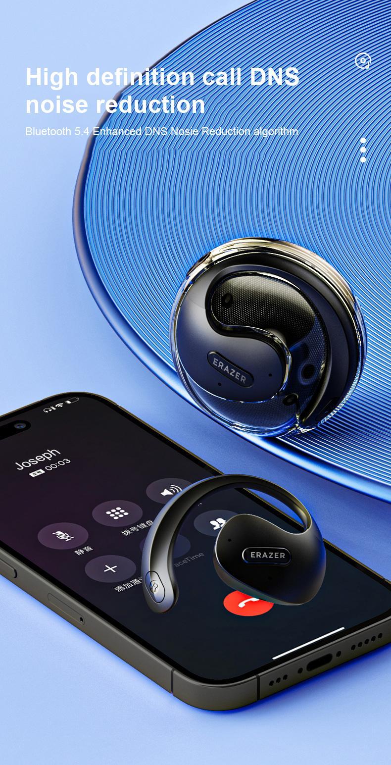 ERAZER X15 Pro Over the Ear Wireless Earbuds – Beige, Black, Purple ERAZER X15 Pro Over the Ear Wireless Earbuds – Beige, Black, Purple