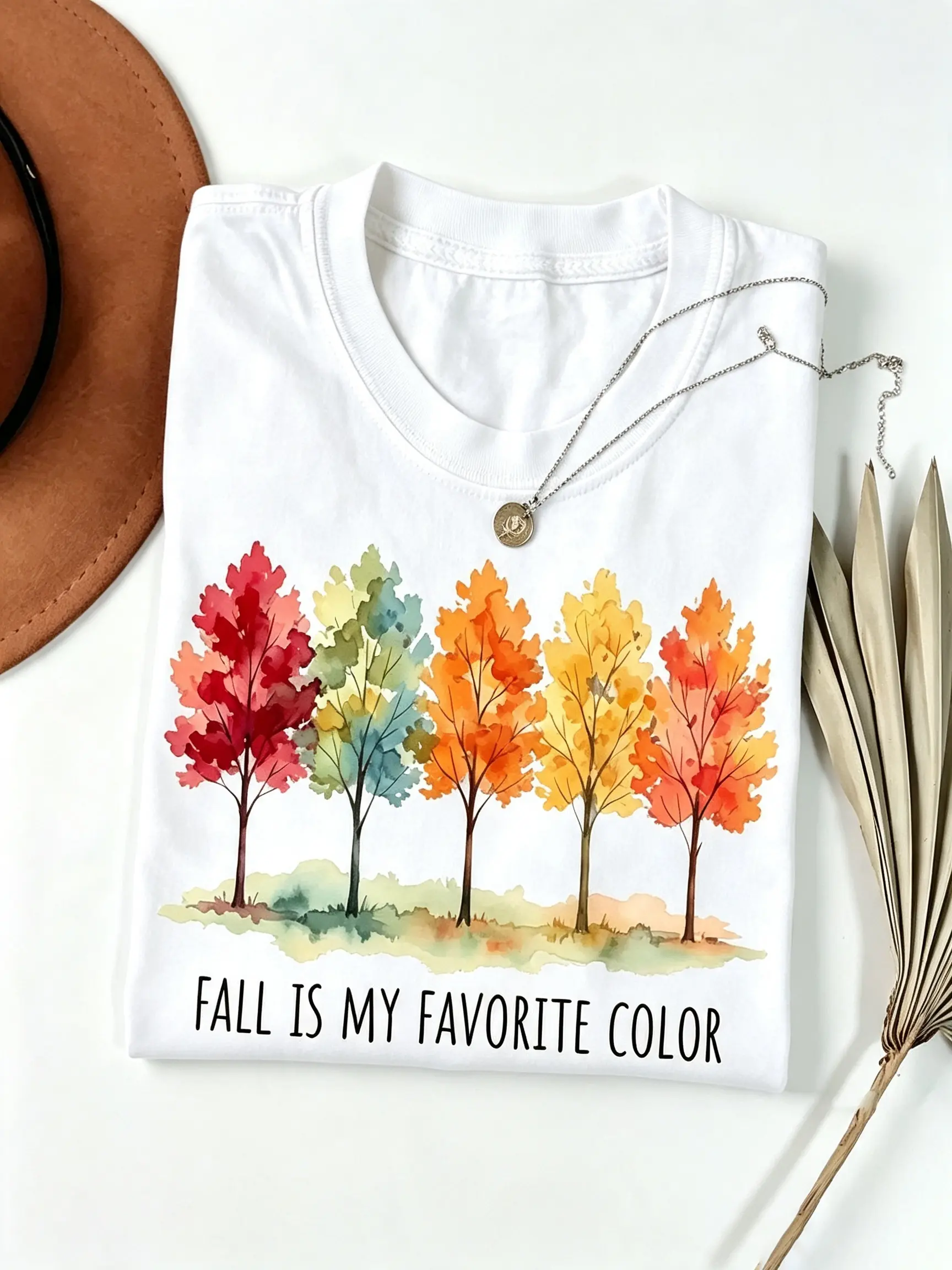 Fall Is My Favorite Color Shirt, Autumn Vibes Graphic Tee, Cute Fall Lover T-Shirt, Thanksgiving Shirt, Cozy Seasonal Gift