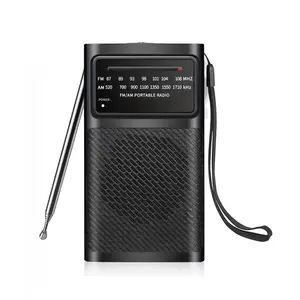 HOT sale Compact Pocket Radio with Clear Sound - FM/AM, Easy-to-Use Transistor with Headphone Jack for Travel & Camping, Strong Reception, Battery Operated Emergency Radio (AA Batteries Not Included)