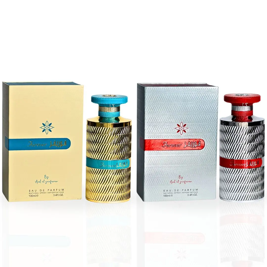 Forever Gold & Forever Silver Perfume Duo 100ml Each Long Lasting Arabic Fragrance Set for Couples Unisex Perfumes Arabia Luxury Fragrance Unisex Perfume