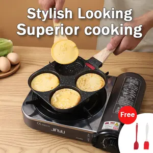 4-Hole Egg Frying Pan | Non-Stick & Heat Sensing | Perfect Eggs Every Time!
